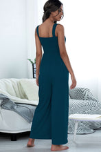 Load image into Gallery viewer, Square Neck Sleeveless Pocket Jumpsuit