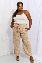 Load image into Gallery viewer, Heimish Right Angle Full Size Geometric Printed Pants in Tan