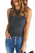Load image into Gallery viewer, Casual Slim Fit Mesh Detail Tank Top