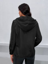 Load image into Gallery viewer, Drawstring Half Zip Long Sleeve Hoodie