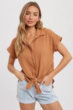 Load image into Gallery viewer, Camel Essential Button Up Cotton Shirt