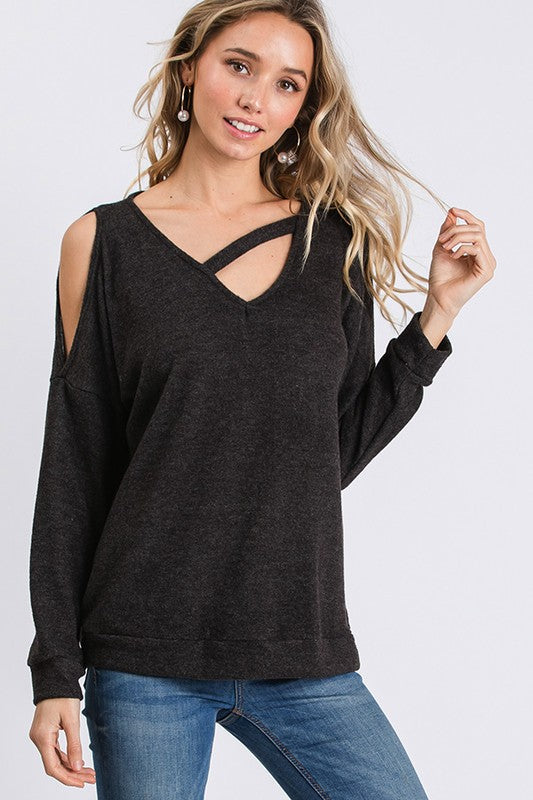Charcoal Cold Shoulder