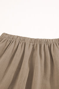 Casual High Waist Pocketed Ruffle Shorts
