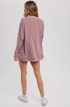 Load image into Gallery viewer, Crewneck Slouchy Stripe Top