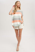 Load image into Gallery viewer, Multi Stripe Oversized Top