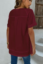 Load image into Gallery viewer, Cuffed Sleeve Henley Top