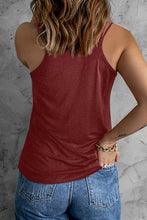 Load image into Gallery viewer, Plain Casual Split V Neck Tank Top for Women