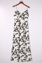 Load image into Gallery viewer, Beige Crossover Hollow-out Maxi Floral Dress With Slit
