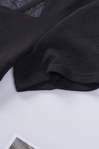 Contrast Mesh Casual Knit Short Sleeve T Shirt