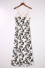 Load image into Gallery viewer, Beige Crossover Hollow-out Maxi Floral Dress With Slit