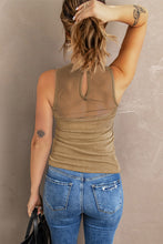 Load image into Gallery viewer, Casual Slim Fit Mesh Detail Tank Top