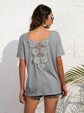 Load image into Gallery viewer, Lace Trim Short Sleeve Top