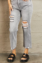 Load image into Gallery viewer, BAYEAS High Waisted Cropped Mom Jeans