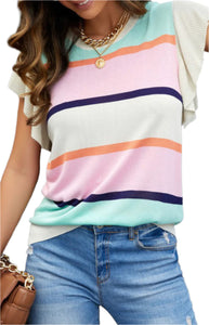 Color Block Ruffle