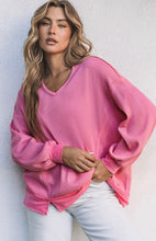 Load image into Gallery viewer, Pink Waffle Sweatshirt
