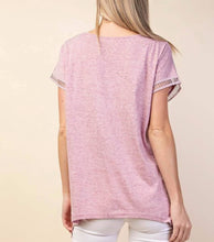 Load image into Gallery viewer, Short Sleeve with Lace Detail