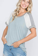 Load image into Gallery viewer, Dusty Mint Short Sleeve Top
