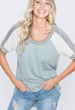 Load image into Gallery viewer, Dusty Mint Short Sleeve Top